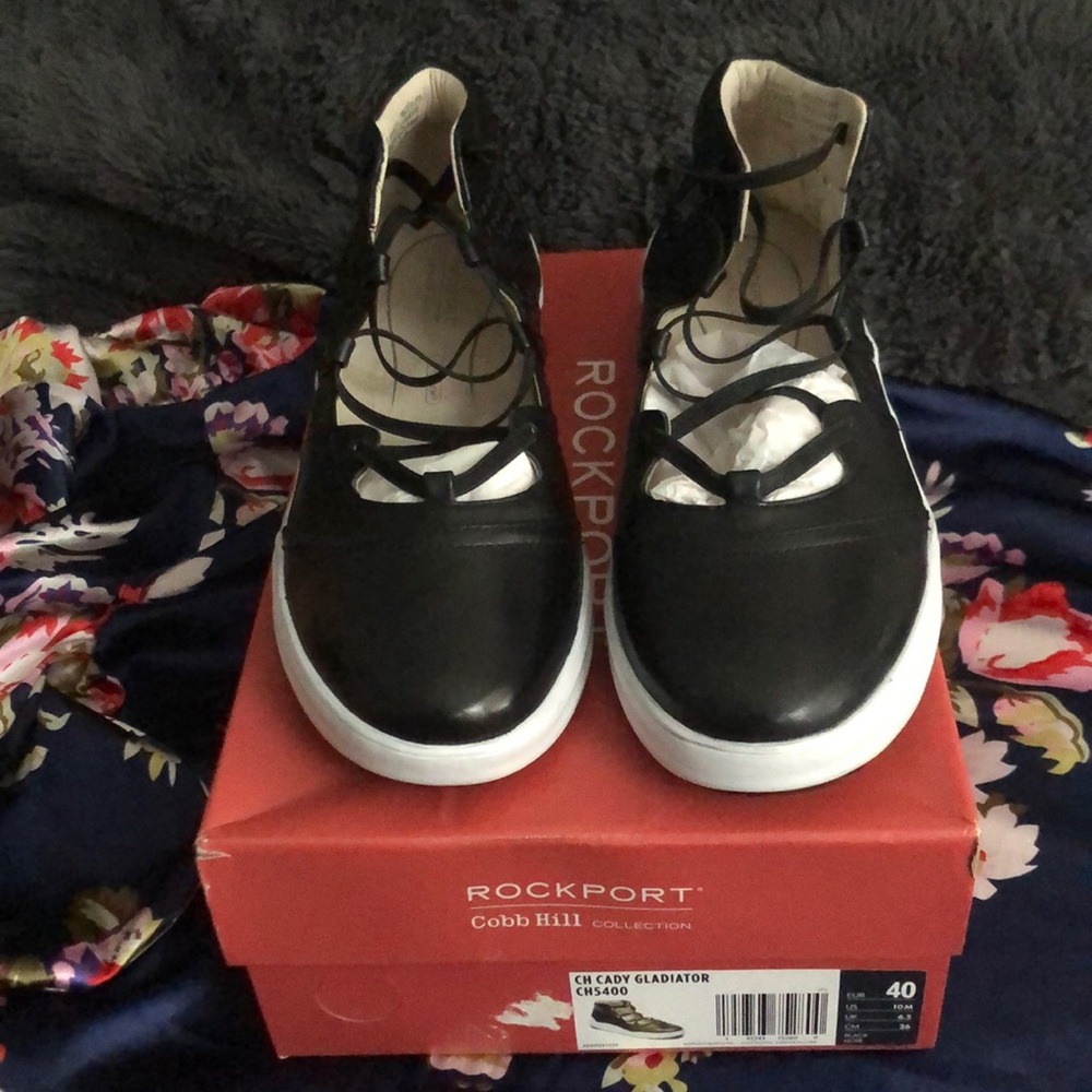Rockport Cobb Hill Collection Cady Gladiator Sneakers Size 10 Color Black